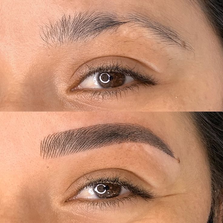 Micropigmentación de cejas con efecto sombreado